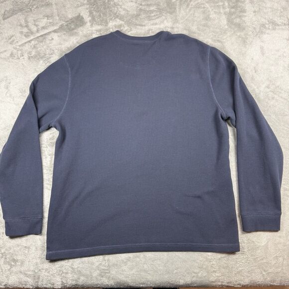 Eddie Bauer Shirt Men’s XL Blue Thermal Henley - Picture 2 of 7